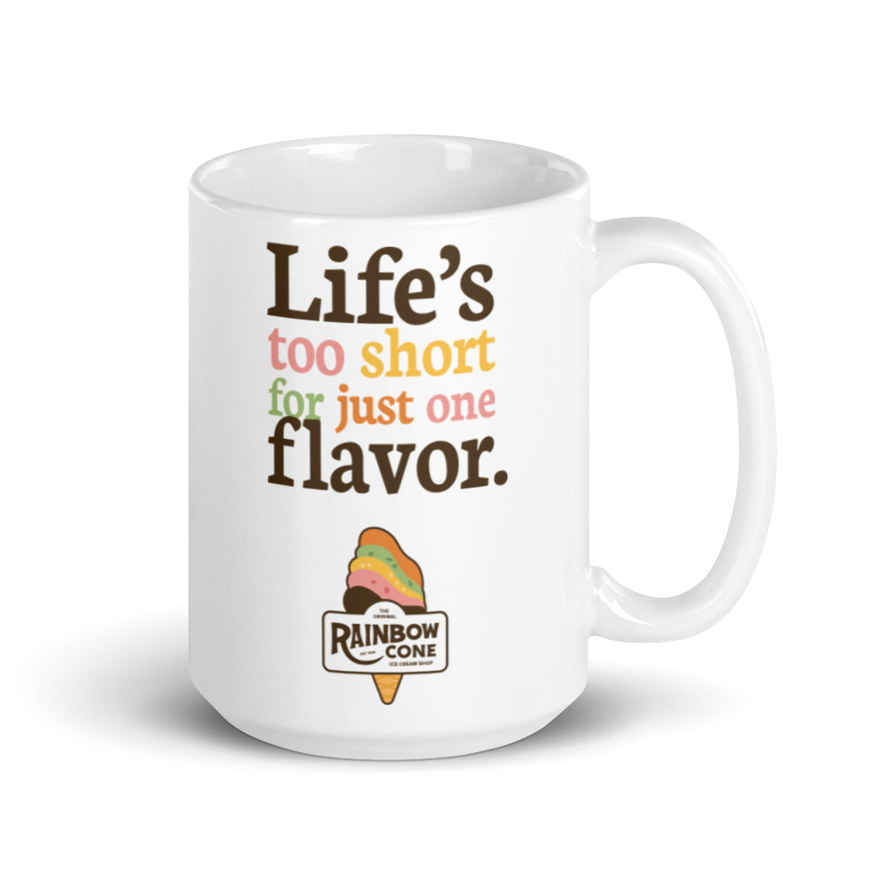 White glossy mug – THE ORIGINAL RAINBOW CONE